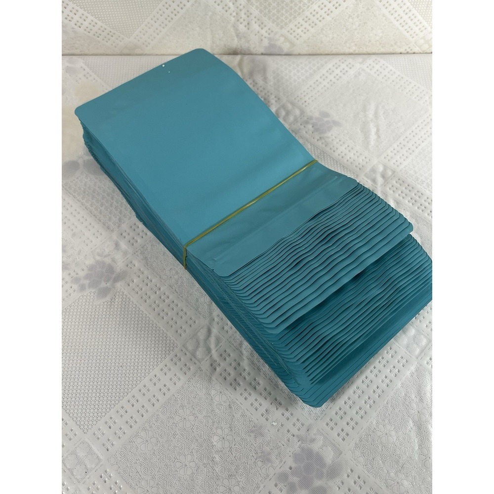 Fireky Blue Proof Bags 100pk 5.5" X8.6"Food Storage Resealable Bags